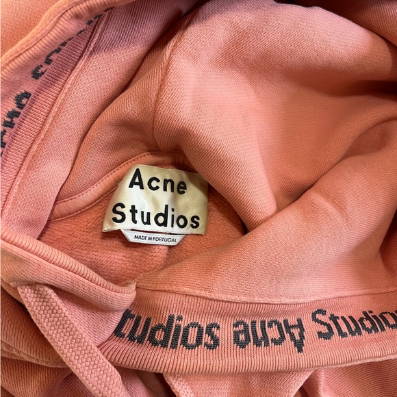 ACNE STUDIOS yala ribbed peach hoodie - Picture 6 of 9